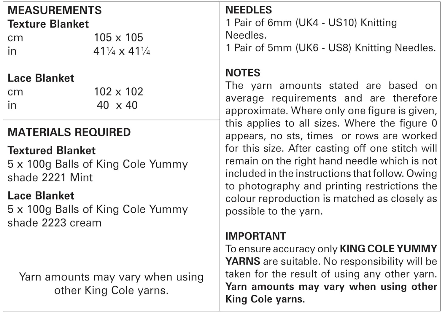Baby Knitting Pattern Textured Or Lace Comfort Blanket King Cole