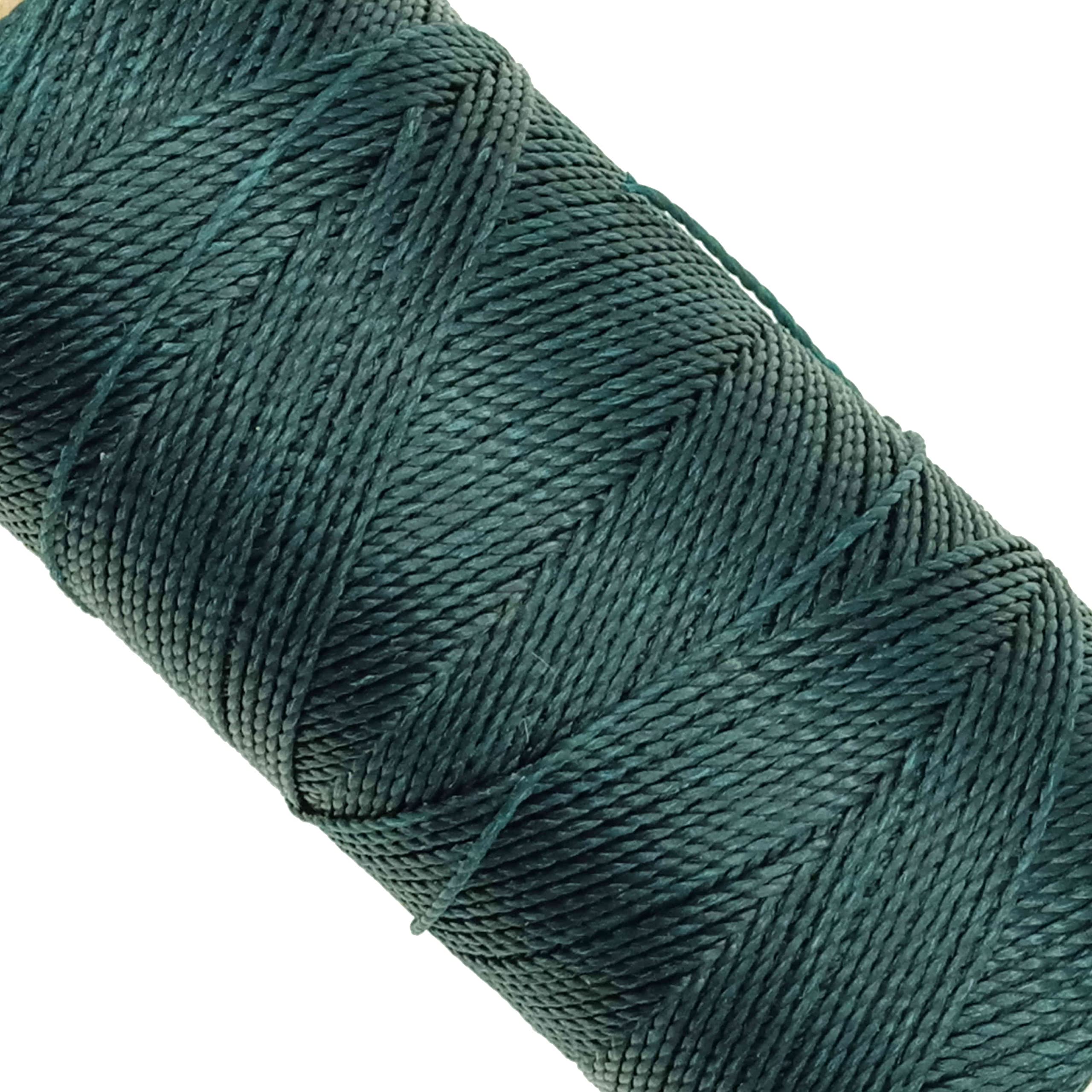 Linhasita Waxed Thread 100 g / 170 m Polyester 1 mm Thick Macrame, 30 Colours Green Bottle