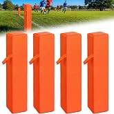 Joewuzun Football Pylons Football Field Markers End Zone Markers Sand Weighted Anchorless Football Endzone Pylons Football Accessories- Orange