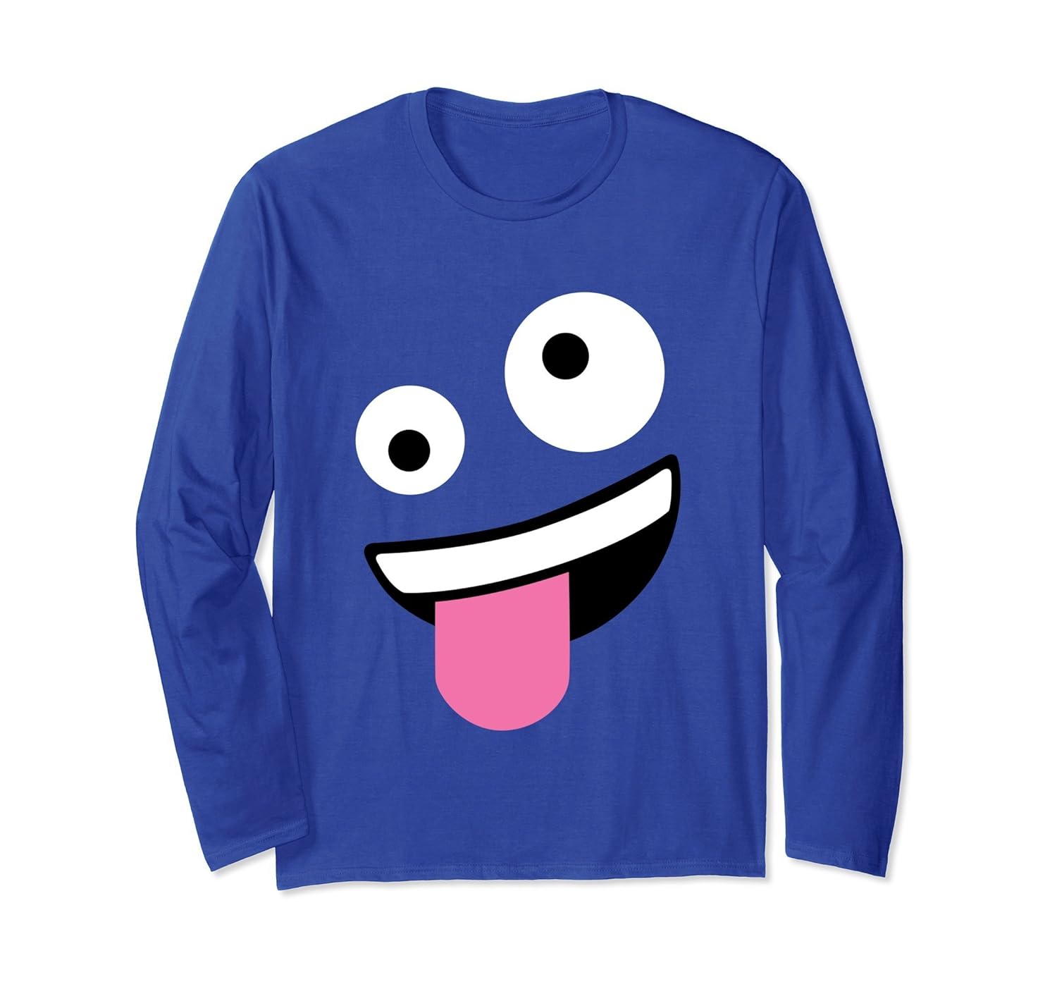 Wacky Emoji Face Halloween Costume T-Shirt Long Sleeve-ANZ