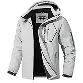 UTWGN Men's Ski Jacket Winter Warm Snow Coat Waterproof Windbreaker Hooded Work Outerwear Snowboarding Jackets