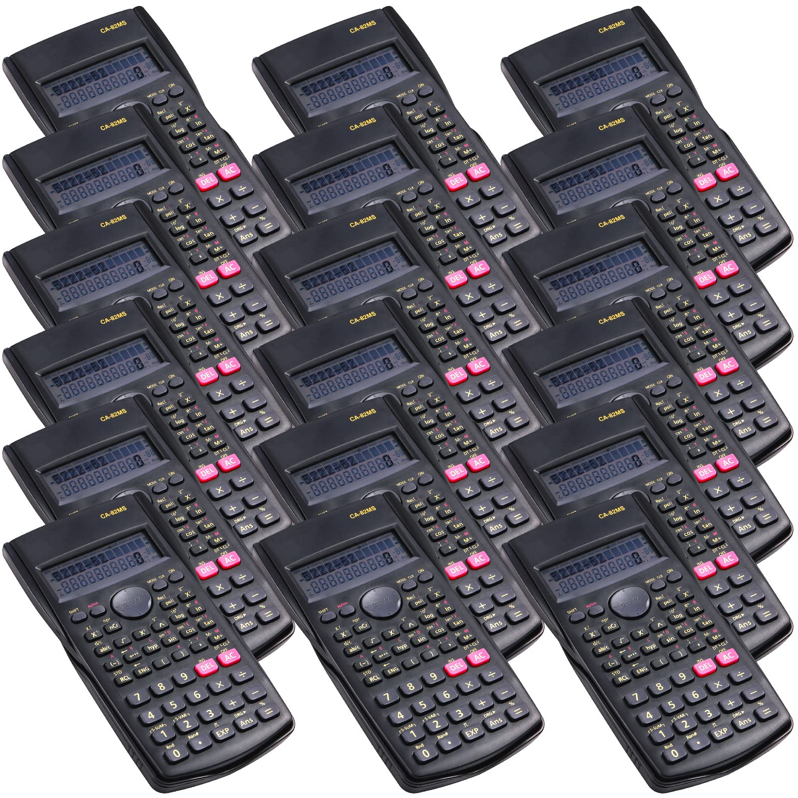 Photo 1 of Saillong 18 Pieces 2-Line Engineering Scientific Calculator, Black Function Fractions Math Calculator for Business Office College High School Student Teacher
