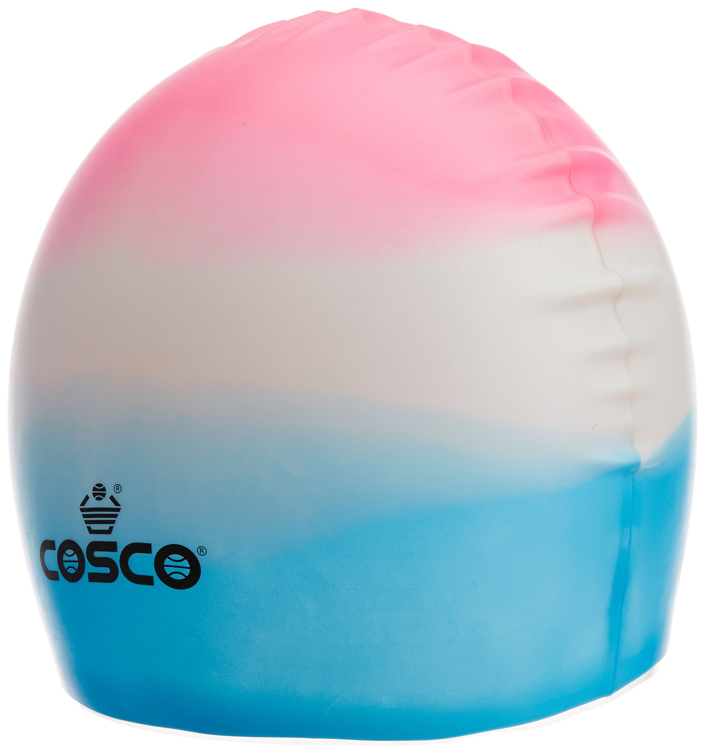 COSCO Unisex Adult Silicone Swimming Cap-Green Swim, Free Size