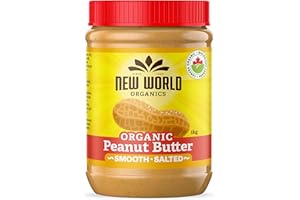 New World Foods Peanut Butter, Smooth Salted Organic, 1Kg