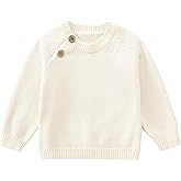 pureborn Baby Toddler Boys Girls Pullover Sweater Cotton Knit Button Closure Sweaters
