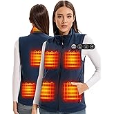 ARRIS Fleece Heated Vest for Women with 7.4V Battery Pack, Size Adjustable 8 Heating Zones Heating Clothing for Hunting