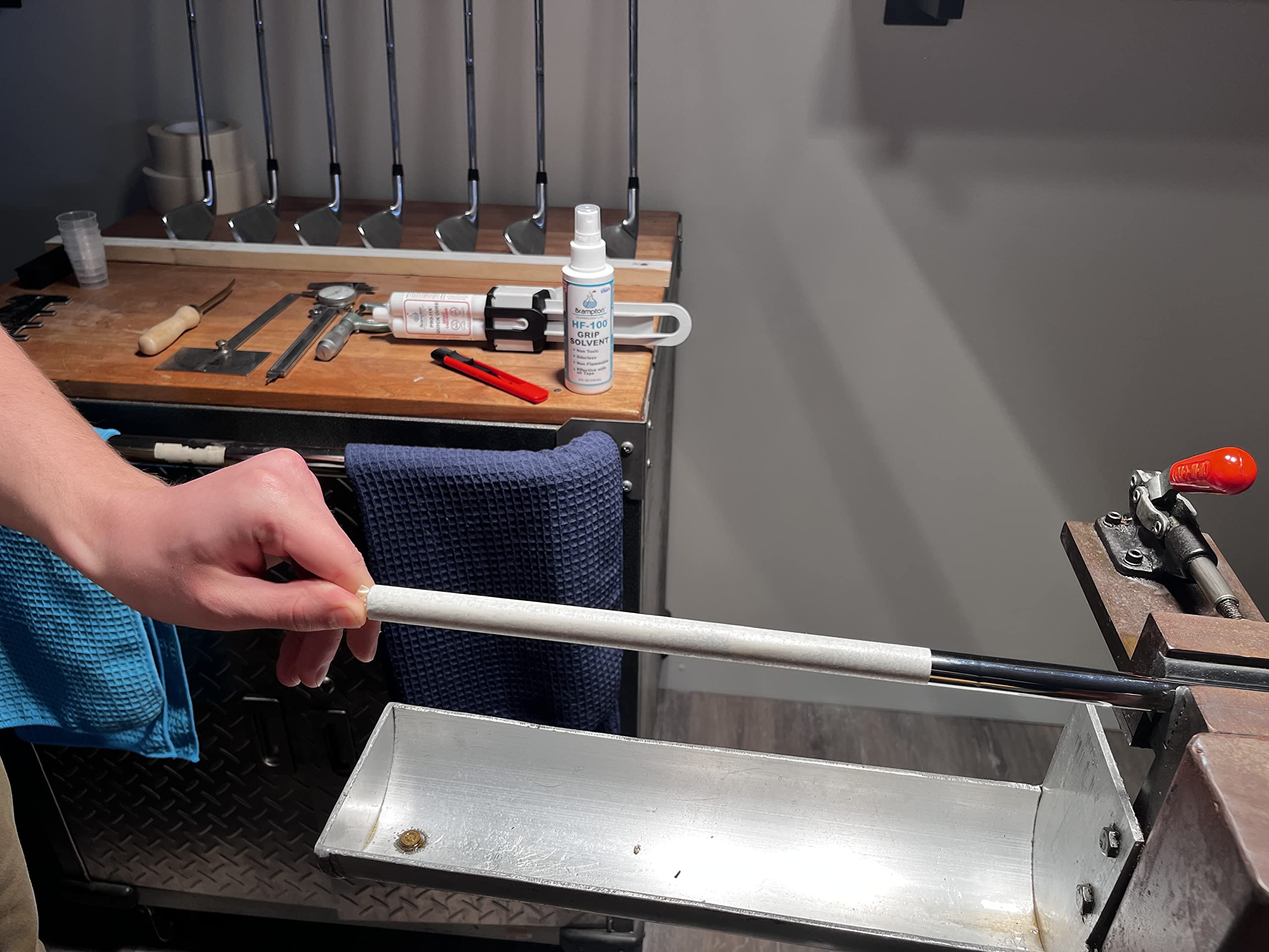 Brampton Golf Grip Tape Strips - Premium 2 x 10 Solvent Activated Double Sided Adhesive Strips for Regripping Golf Clubs - Double Sided Tape for Golf Club Regripping (60 Pack)