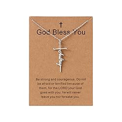 Lcherry Aubrey Name Cross Necklace Personalized