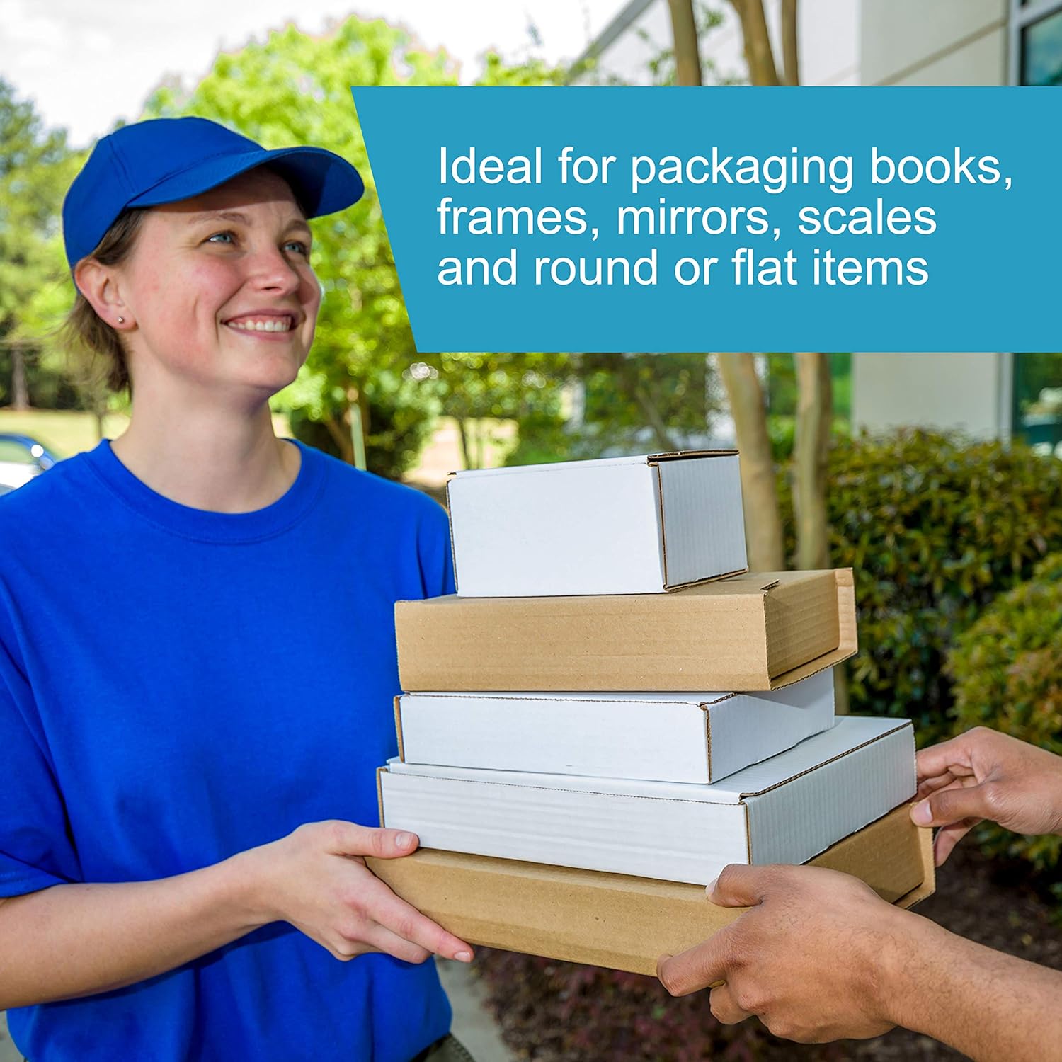 White Cardboard Shipping Box - Pack of 50, 6 x 4 x 3 Inches, White, Corrugated Box: Industrial & Scientific