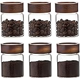 Patoper Glass Spice jars Glass Jars with Screw Lid 5 oz, Food Storage Canister for Pantry Sugar Tea Coffee Bean Seasoning Nuts Cookies (6 * 150ml(5oz))