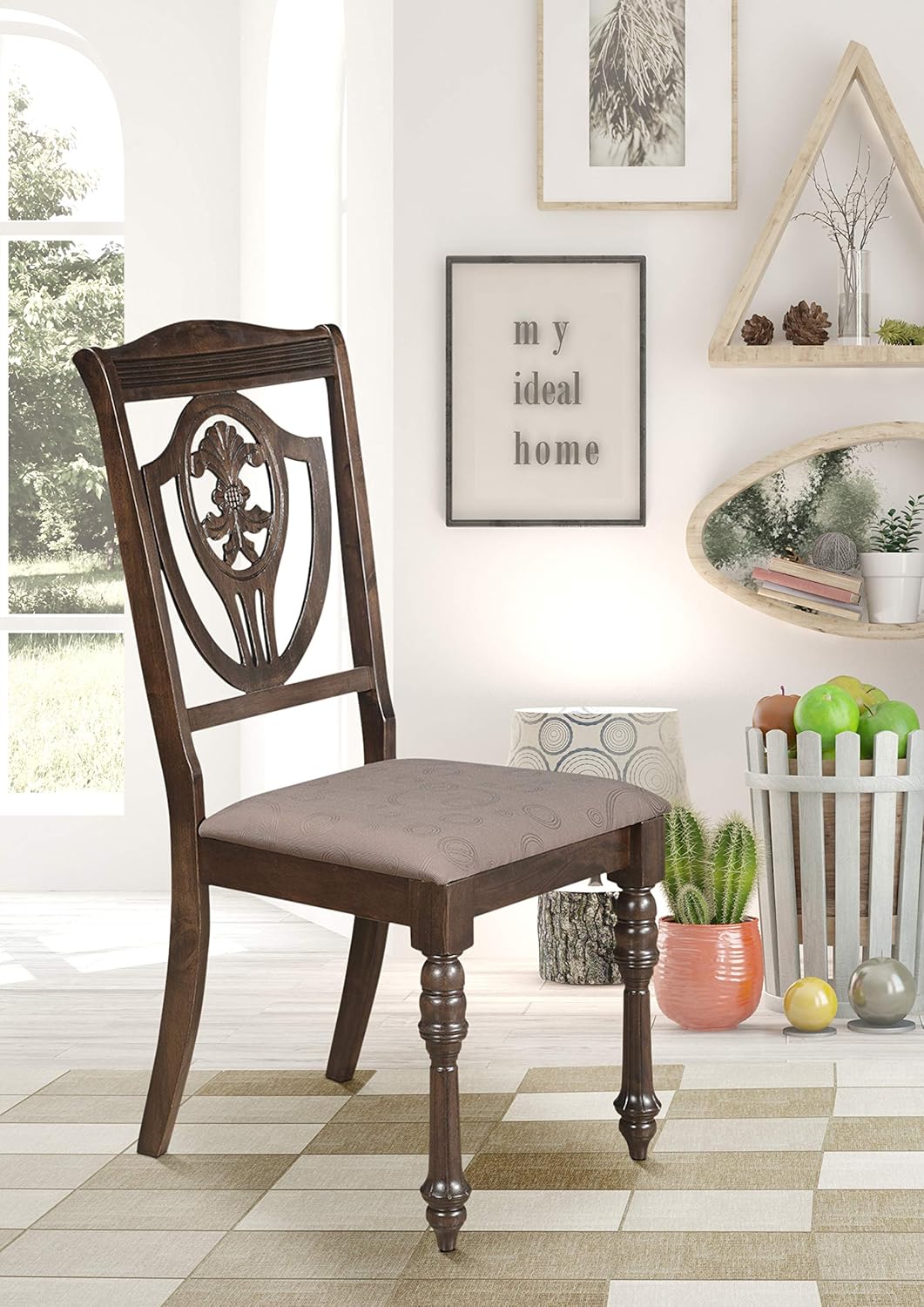 Nilkamal Hannah Dining Chair Dark Walnut Amazon In Home Kitchen
