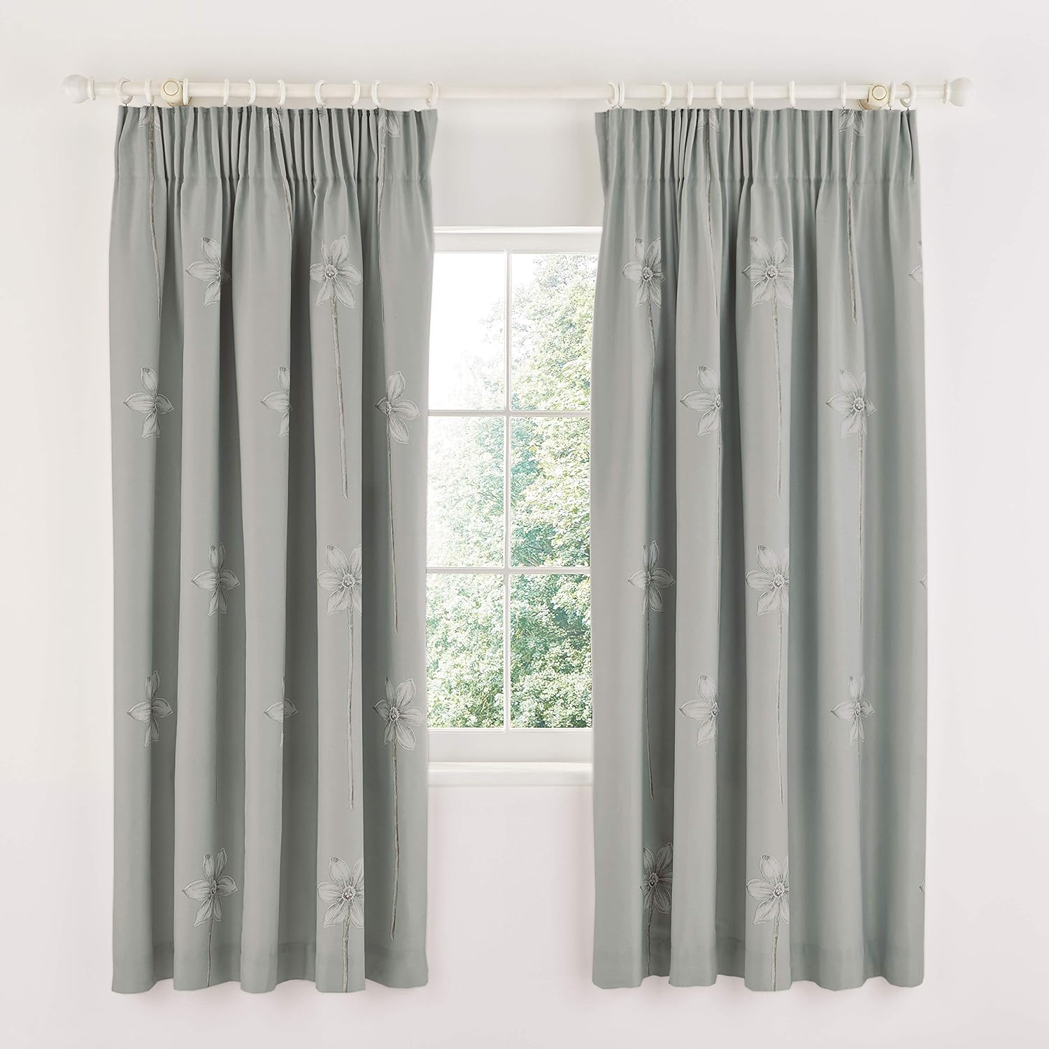 Sanderson Home Thalia Grey Bedding Range (Lined Curtains 66" x 72") Amazon.co.uk Kitchen