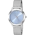 Guess 36MM Watch with Crystals by Swarovski GUESS Women's Quartz Stainless-Steel Strap, Silver, Casual Watch