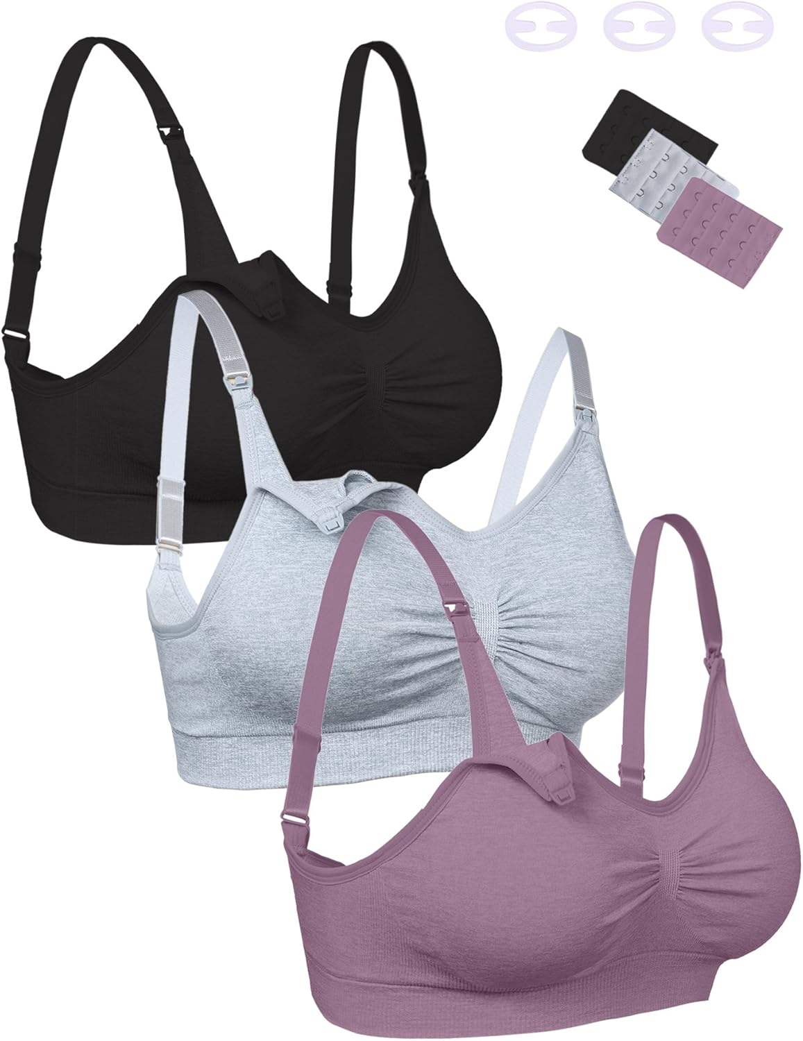 Aibrou Maternity Bra Wirefree Padded Bras Breastfeeding Nursing Bra for Women at  Women’s Clothing store
