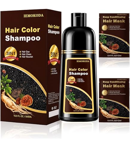 Amazon.com : 3 in 1 Hair Dye Shampoo Light Brown for Women & Men