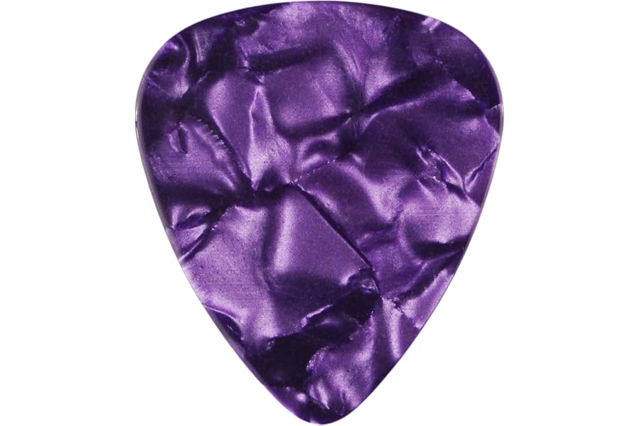 Celluloid Purple Pearl Guitar Or Bass Pick - 0.71 mm Medium Gauge - 351 Shape - 3 Pack