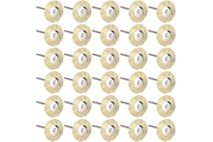 30Pcs Wire Brushes Set, Brass Steel Wire Brush Polishing Wheels Full kit for Rotary Tools(Brass)