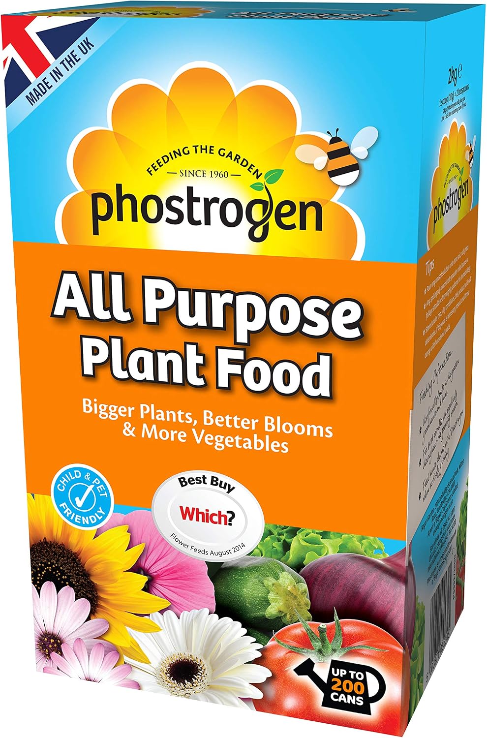 Phostrogen All Purpose Plant Food, 2kg, Plant and Edibles Fertiliser Feed, for Promoting Healthy Growth