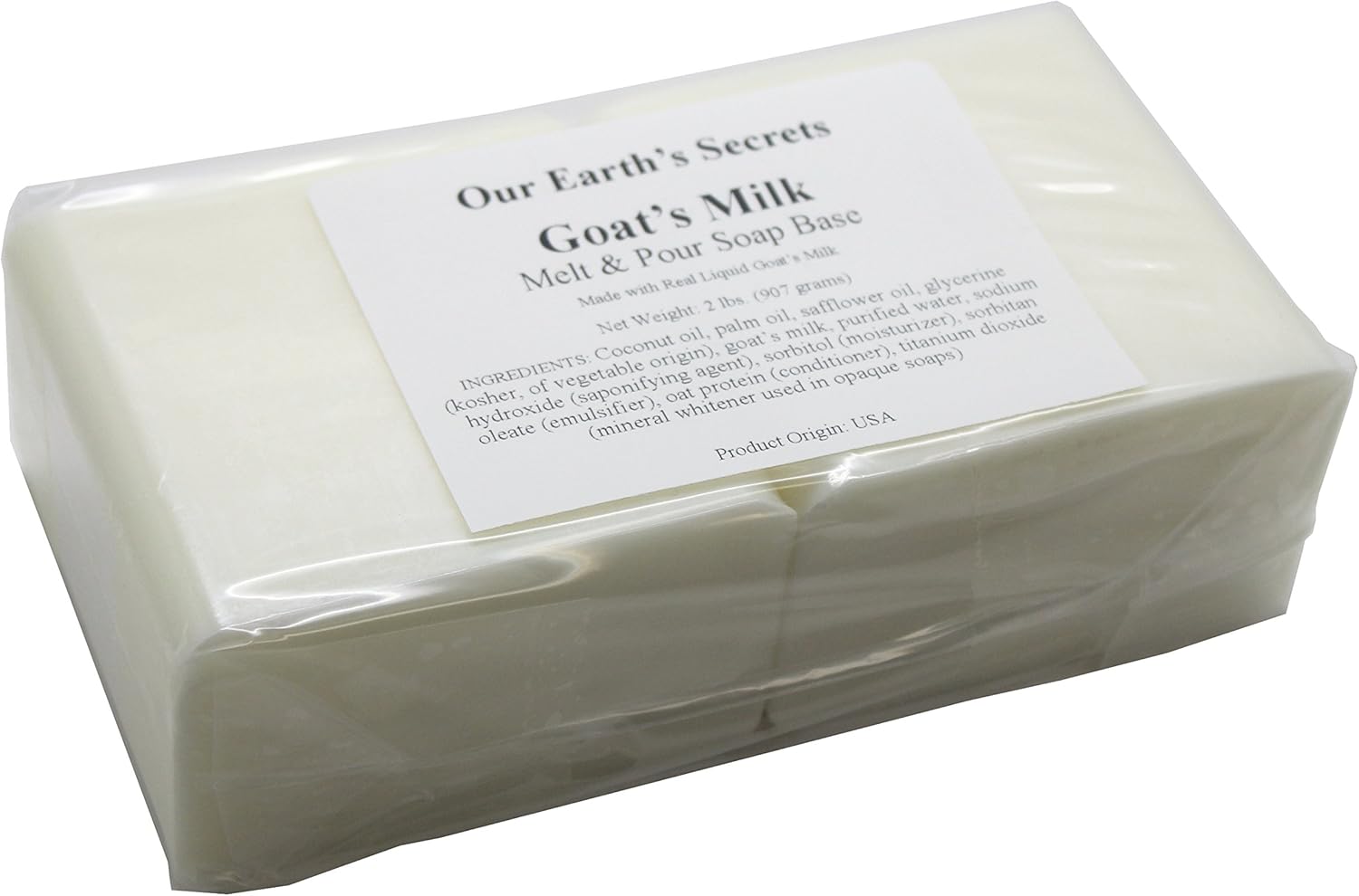 Our Earth's Secrets Goats Milk - 2 Lbs Melt and Pour Soap Base: Home & Kitchen