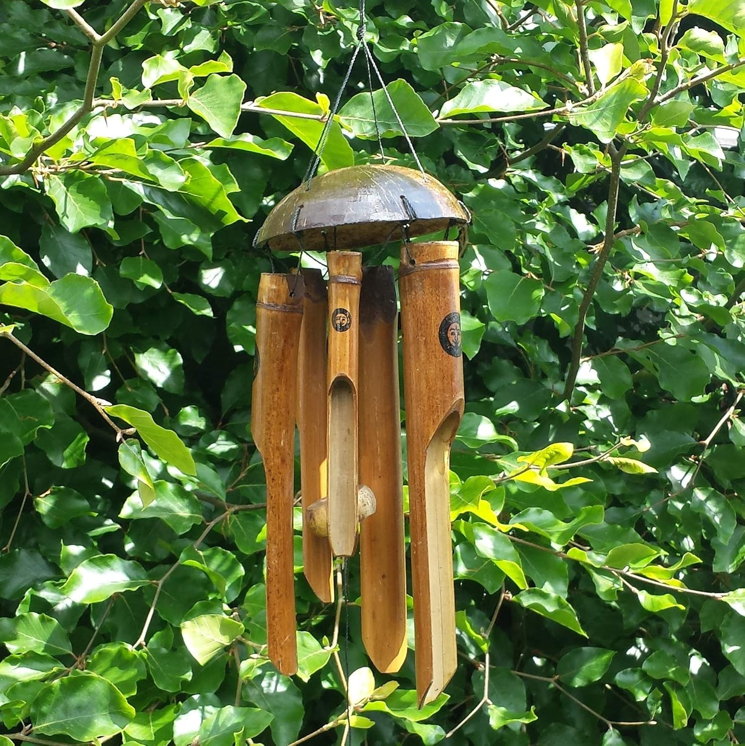 Other Natural Bamboo & Coconut Windchime, Wind chime (Sun) Amazon.co