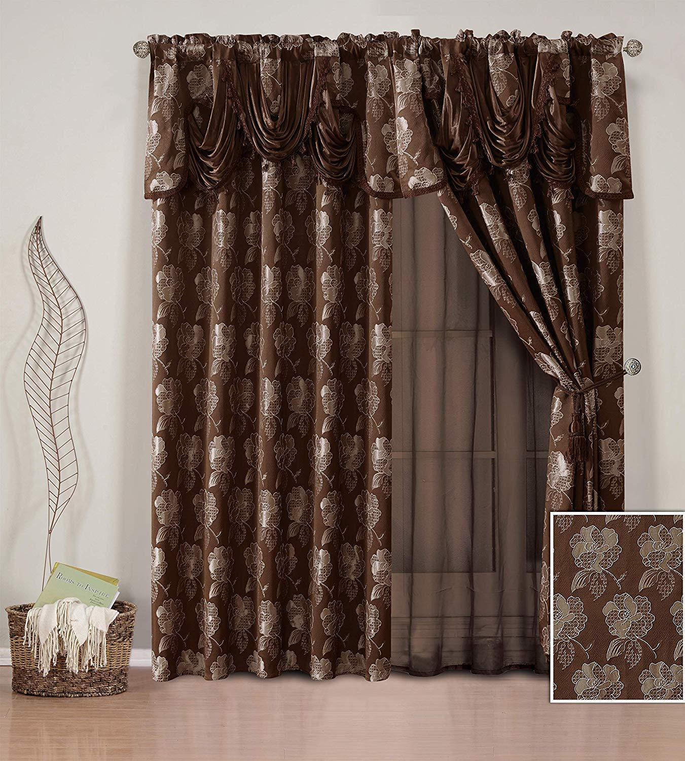 Best drapes with attached valance for living room