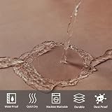 Furlinic Shower Curtain 180x180 cm Polyester Waterproof 12 Hooks White to Brown view 4