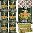Ceres Gourmet Dubai Chocolate Pistachio Wafer, 6 Pcs Crispy Kunafa Pistachio Chocolate Wafer in Individually Pack – Gourmet Chocolate Wafers for Christmas, Thanksgiving, and All Special Occasions
