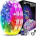 Keepsmile 100ft Led Strip Lights (2 Rolls of 50ft) Bluetooth Smart App Music Sync Color Changing RGB Led Light Strip with Rem