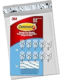 Command Clear Small Wire Hooks, 10 Hooks, 12 Strips (CL067-10NA) - Easy to Open Packaging, Organize Damage-Free