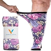 Viasox EasyStretch Diabetic Socks for Men & Women, Non Binding Top, Seamless Toe, Loose Fit, Floral