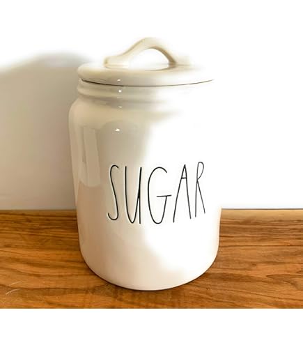 Amazon.com: Rae Dunn XL Sugar Canister Ceramic LL long letter