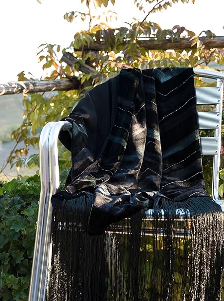 black velvet evening wrap
