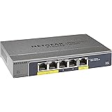NETGEAR ProSAFE GS105PE 5 Port PD Powered / Passthrough Gigabit Web Managed (Plus) Switch (GS105PE-10000S)