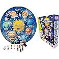 eMart4U Kids Dart Game Set Large Wall Hanging Target Shooting Game with 22pcs/Set with Foam Bullets, Plastic Darts, Belvor Balls and 1 Compact Gun - Great for Boys and Girls Diameter 29" (Blue)