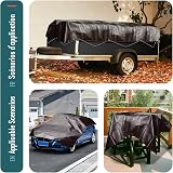 VOUNOT 1.5x6m Waterproof Tarpaulin 240 g/m² Heavy Duty Aluminum Eyelets Brown view 7