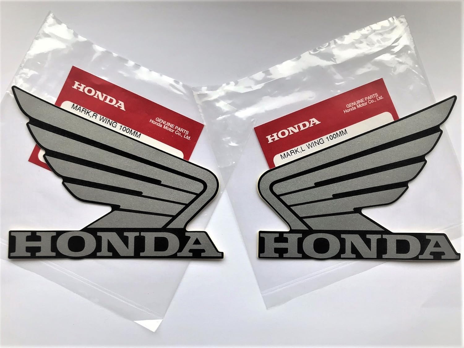 Adesivi Originali Honda | Decalcomanie Serbatoio Nere/Bianche 90mm | Ricambio Genuino