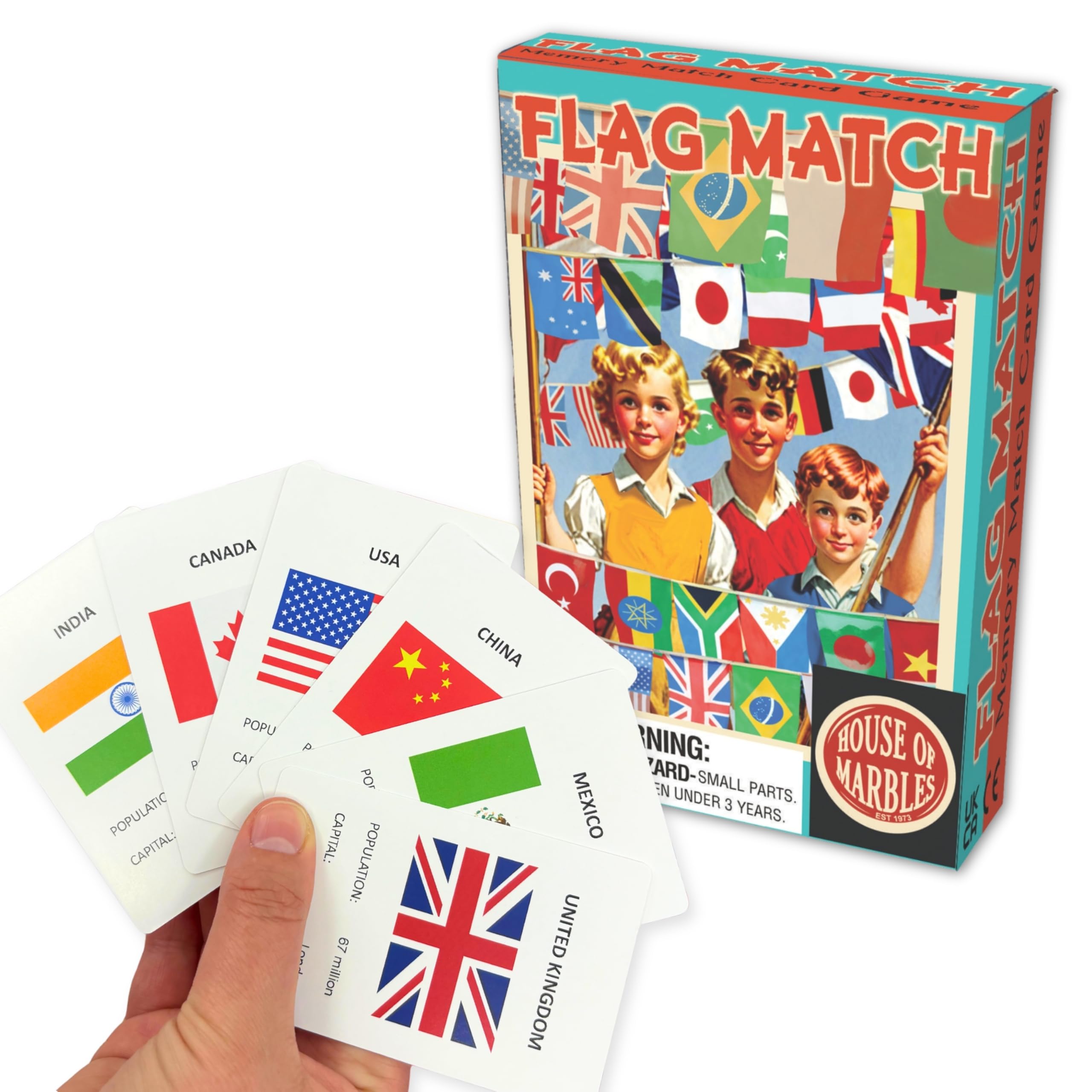 House of Marbles Flag Match Card Game (Big Pack)