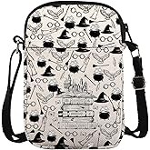 Wizard Book Crossbody Bag Wizard Inspired Gift Wizard Book And Wand Canvas Bag