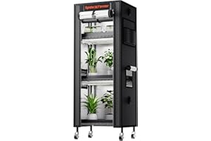 Spider Farmer 2025 4-Tier Plant Stand with 6Pcs 12" Full Spectrum 5000K LED Grow Lights and Tent Cover Mini Greenhouse Height Adjustable for Seed Starting Indoor Plants Growth 16Lx12Dx47H