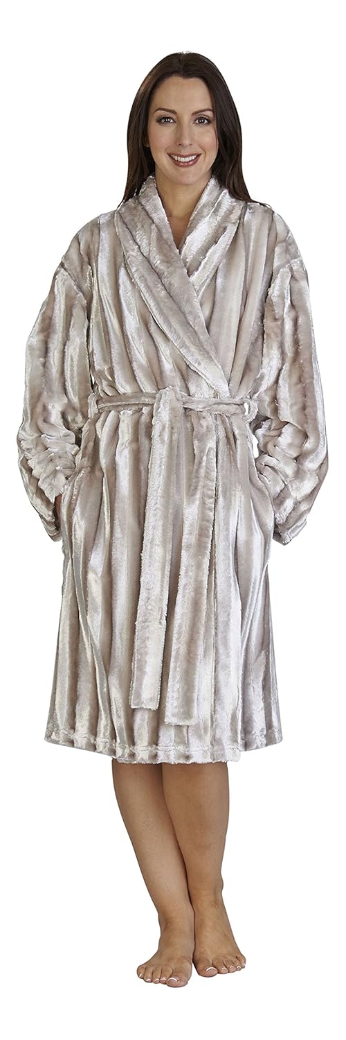 Slenderella Shorter Dressing Gown Luxury CHENILLE Velvet Robe Amazon