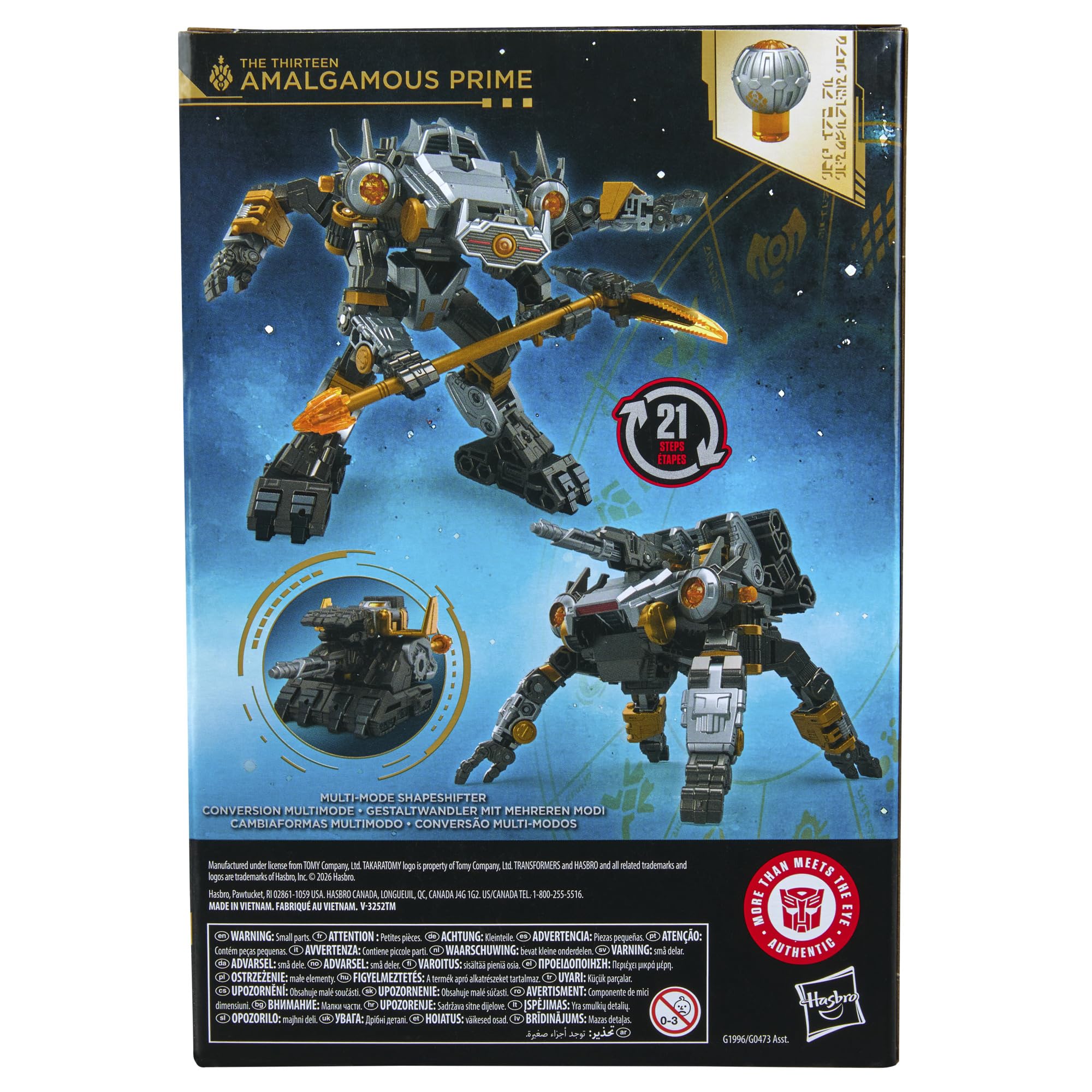 TRANSFORMERS Age of The Primes The Thirteen Amalgamous Prime, Voyager Class 5.5-Inch Converting Action Figure, Robot Toys for Ages 8+