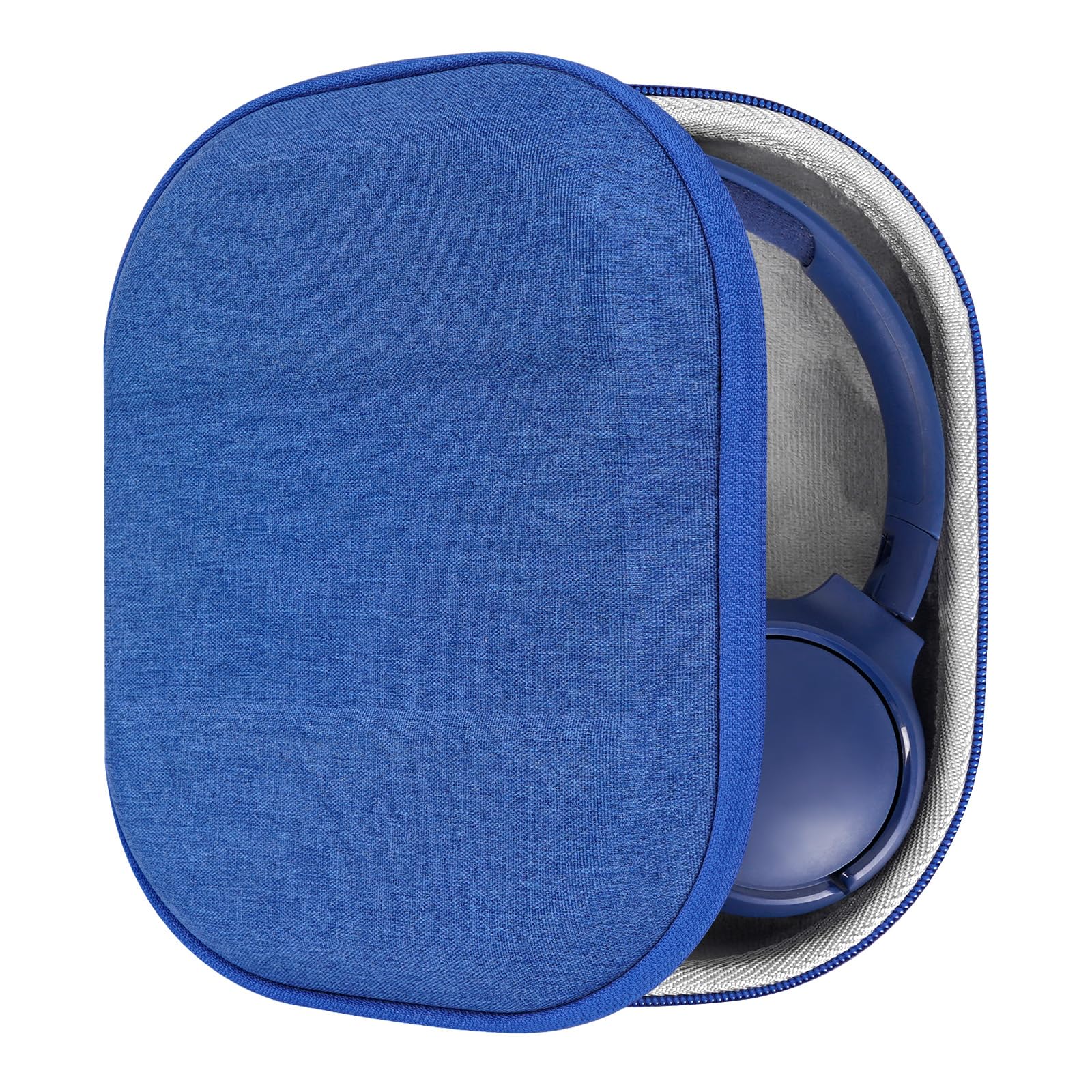 Geekria Shield Headphones Case Compatible with JBL Tune 660BTNC/700BT/510BT/570BT, Live 460NC, Replacement Hard Shell Travel Carrying Bag with Cable Storage (Blue)