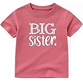 BESDEAR Big Sister Shirts for Girls Big Sister Announcement Toddler Shirts Promoted to Girls Outfit