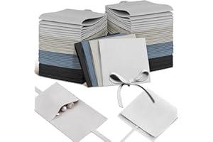 Lothee 40 Pcs Microfiber Jewelry Pouch 8x8 cm Jewelry Packaging Luxury Small Gift Bags Bow Tie Microfiber Bag for Bracelet Ne