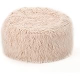 Christopher Knight Home Faux Fur Faux Fur Beanbag, 5', Pastel Pink