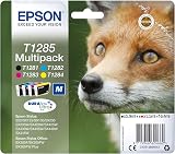 Epson T1285 Fox Genuine Multipack 4 Colour Ink Cartridges DURABrite Ultra view 1