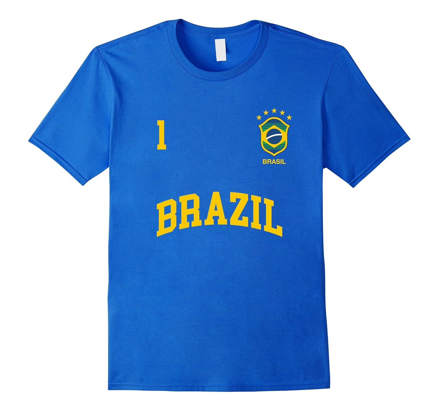 Brazil TShirt Number 1 Brazilian Soccer Team Sports Shirt