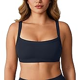 UNISSU Hugcurve Adjustable Sports Bra Square Neck Wireless Padded Yoga Workout Tops