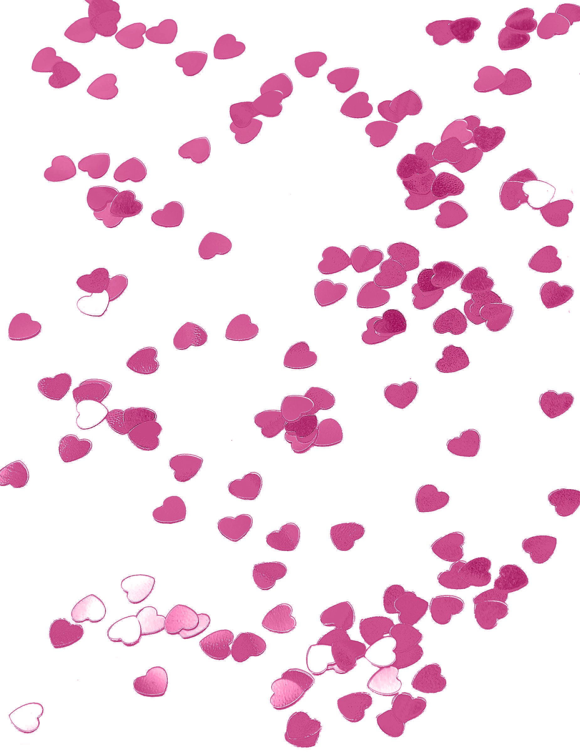 Amscan International Sparkle Hearts Metallic Confetti, Hot Pink