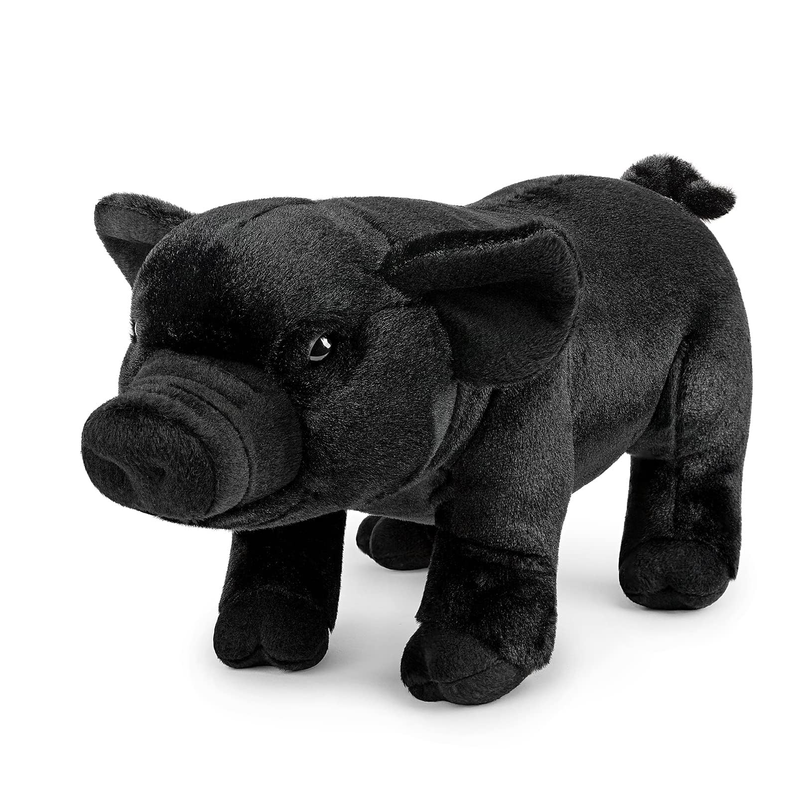 Lilizzhoumax 35cm/14” Simulation Black Pig Plush Toy, Super Soft, Cute Realistic, Wild, Home Decoration, Gift for Kids